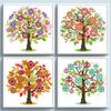 Частичная вышивка Эко-хлопковая нить 14CT Напечатанный Дерево Набор для вышивания крестом