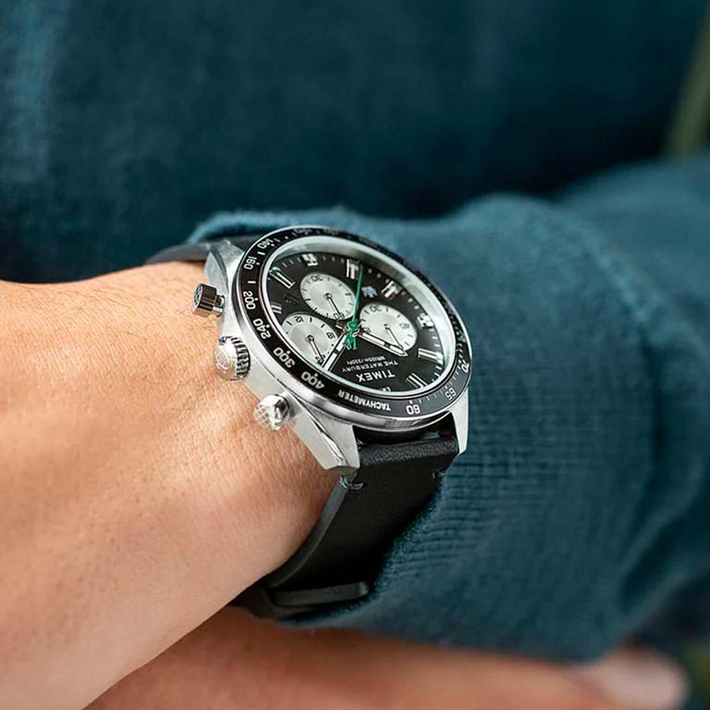 TIMEX Мужские кожаные часы Waterbury Chronograph 41 мм TW2V42500
