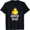 Auntie Duck Cute Aunt Rubber Duck Women's Black Cartoon T-Shirt