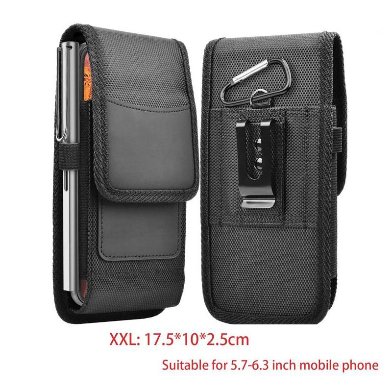 Universal Oxford Nylon Phone Bag Belt Clip Pouch Case Waist Bag for 3.5-6.3 Inch Phone
