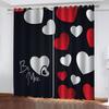 3D Heart Shape Creative Pattern Blackout Window Curtains For Living Room Children'S Room Curtains 2 Pieces Fashion