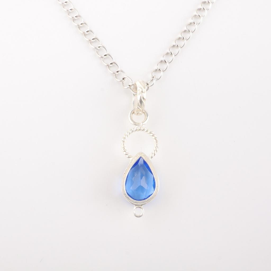 Tanzanite Gemstone 925 Sterling Silver Jewelry Handmade Pendant 1.40" For Women PP-12-6
