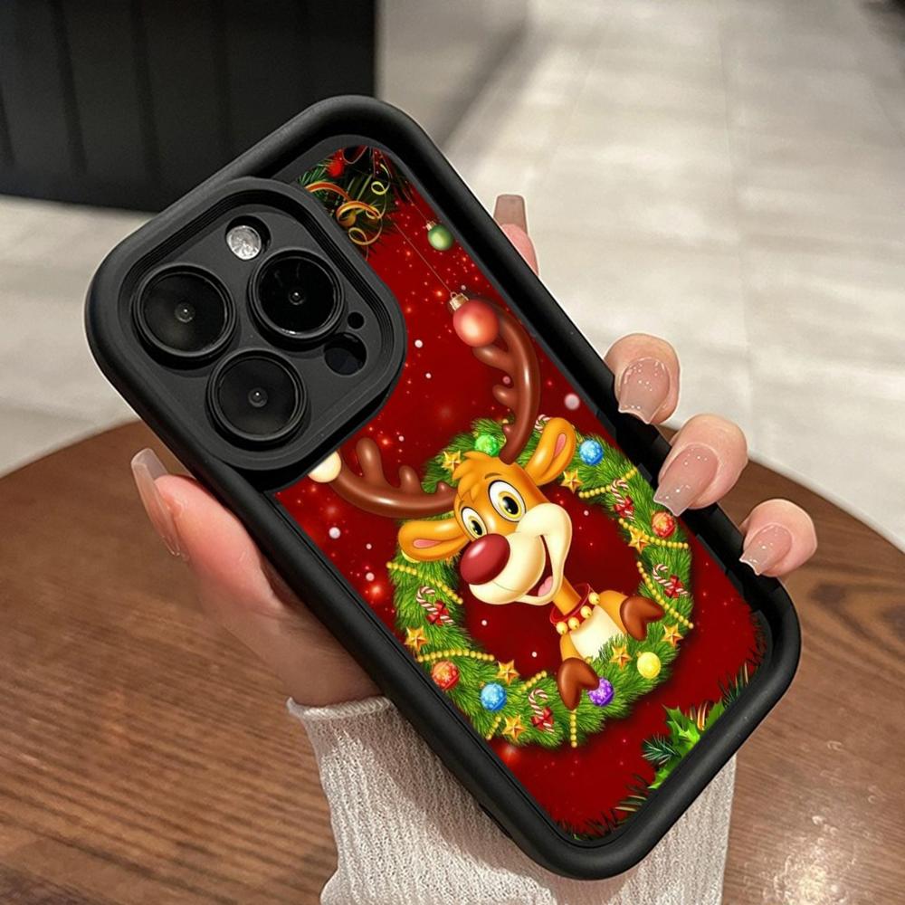 Чехлы для телефонов Ae117 Merry Christmas Happy New Year для iPhone 16 14 13 11 Pro Max 15 7 8 Plus 12 mini XR XS Max Angel Eye Ladder Protective Cover