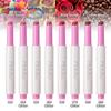 Clubday 8pcs Click-Type Mirror Lip Gloss Set Moisturizing Hydrating Long-Lasting Pearly Fine Shimmer Rose Scent Glossy Lipstick Makeup Cosmetics