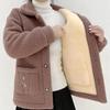 New Velvet Thickened Lamb Fur Mother's Mid-length Coat Imitation Fur Warm Coat for Women