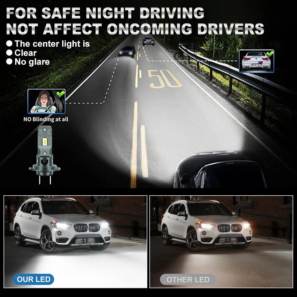 2 шт. 20000 лм H7 светодиодные лампы для фар 60 Вт мини беспроводные CSP автомобильные фары с вентилятором авто диодные лампы H7 турбо светодиодные автомобильные огни Canbus 12 В 6500 К белый