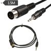 5-Pin DIN Plugs Male To 3.5mm 1/8 Inch TRS Male Jack Stereo Plug Converter Cable Wear-resistant 5-Pin DIN-Male Cable
