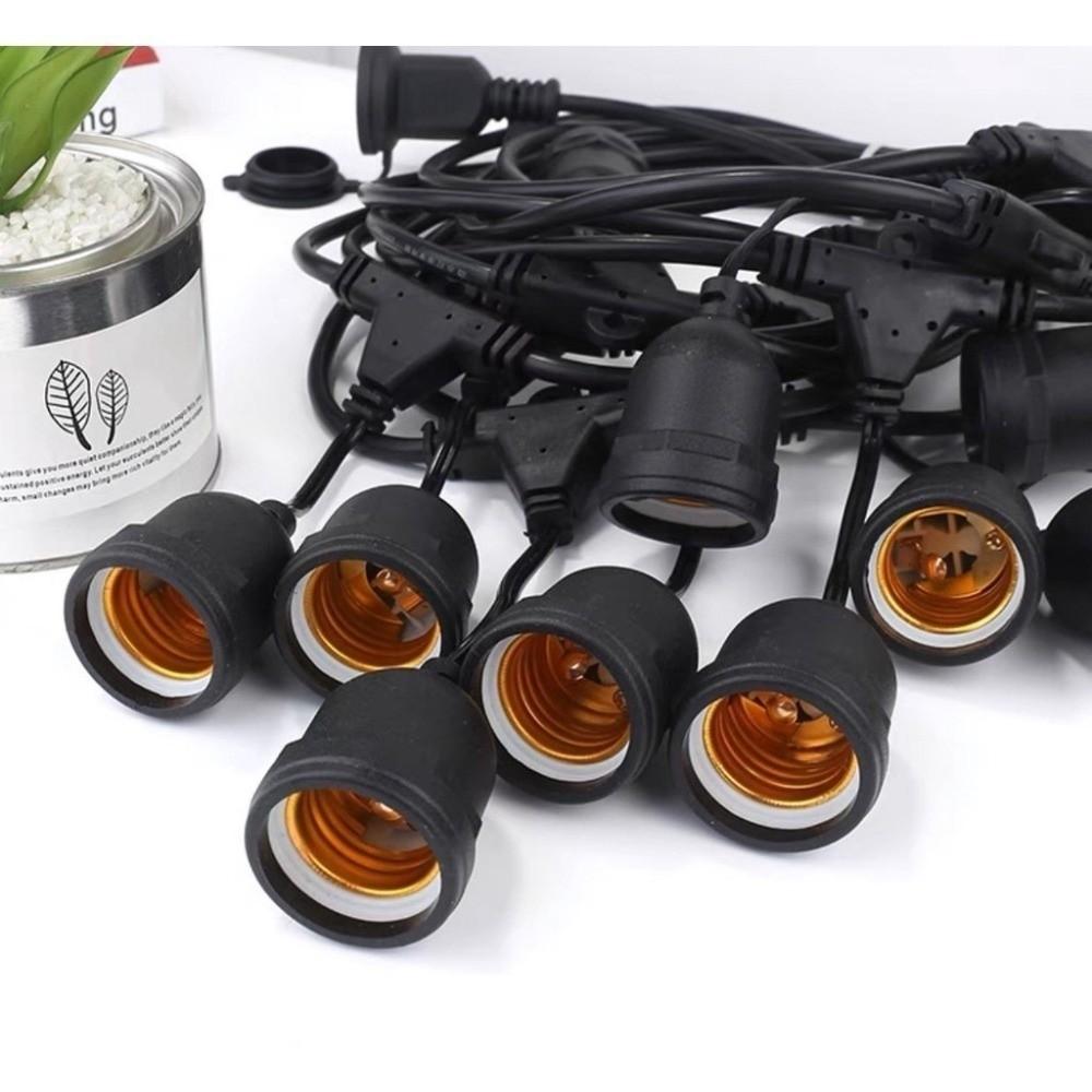 Креативный 5/10-метровый подвесной провод E27 патроны Пластиковая водонепроницаемая гирлянда Энергоэффективная Электрическая светодиодная лампочка Домашний декор