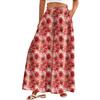 Women's Palazzo Pants Boho Floral Wide Leg Trousers Summer Beach High Waisted Flowy Pants With Pockets