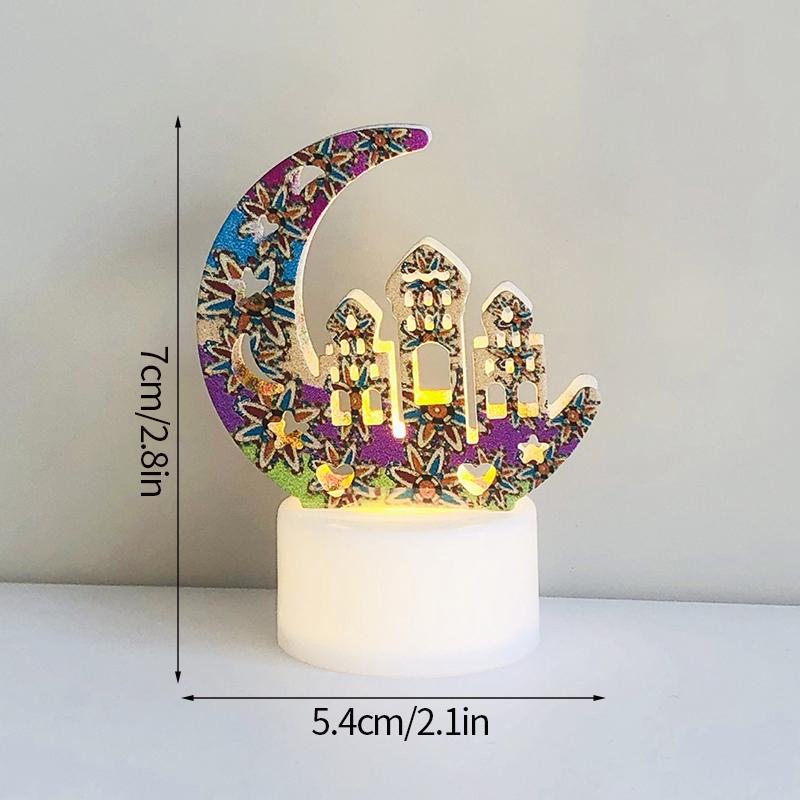 Ид Рамадан свеча светодиодный ночник Ид мусульманская вечеринка Декор аксессуары мусульманский фестиваль вечеринка декор Луна лампа Рамадан Декор