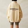 Fear of God Essentials Флисовая толстовка унисекс с высоким воротником и молнией на половину, с принтом логотипа, цвет сливочный FOG-SS21-576