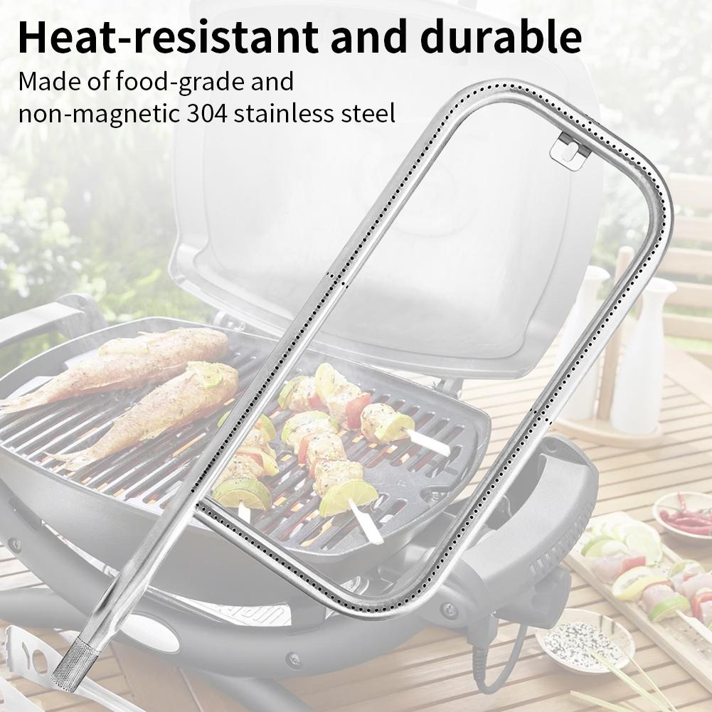 Замена трубки горелки гриля 304 Нержавеющая сталь Нагревательный элемент Верхний нагрев Гриль Гриль Горелка Запасная часть для Weber Q100