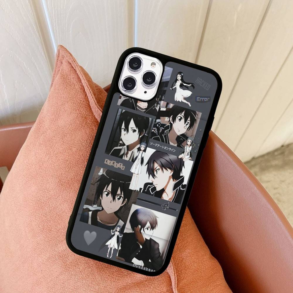 Чехол для телефона Sword Art Online из аниме для iPhone 16 15 14 13 12 11 Pro Max Plus Ударопрочный Жесткий чехол из ТПУ+ПК