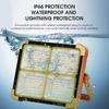 Сверхяркий водонепроницаемый солнечный прожектор: Портативный уличный фонарь для кемпинга и чрезвычайных ситуаций