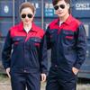 Men's Durable Workwear Set: Long Sleeve Welding & Auto Repair Suit with Color Block Shoulders for Spring & Autumn