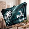Philadelphia Eagles Flannel Blanket, Custom Name Text Personalized Soft Throw Blanket Home Decor Gift