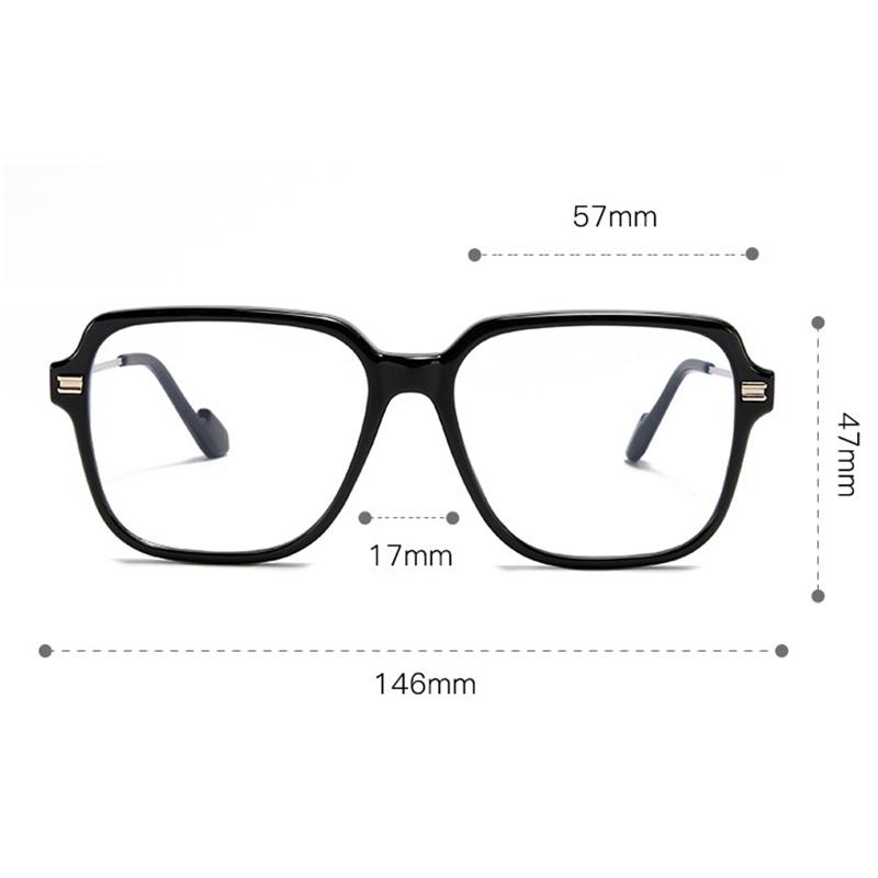 Oversize Big TR90 Metal Frame Prescription Spectacles Myopia -0.5 To -6.0 , Hyperopia +0.5 to +6.0