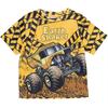 Monster Jam Grave Digger Kids T-Shirt Full Print Monster Truck Graphic Short Sleeve Tee Breathable Casual Top for Boys DailyWear