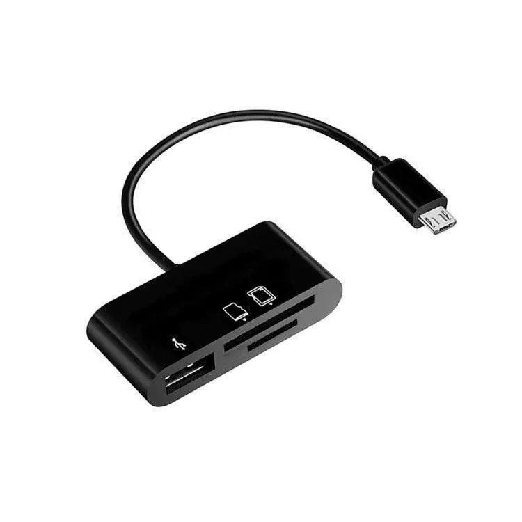 Универсальный OTG-кардридер Type-C: USB-флешка, TF, SD для телефонов и компьютеров