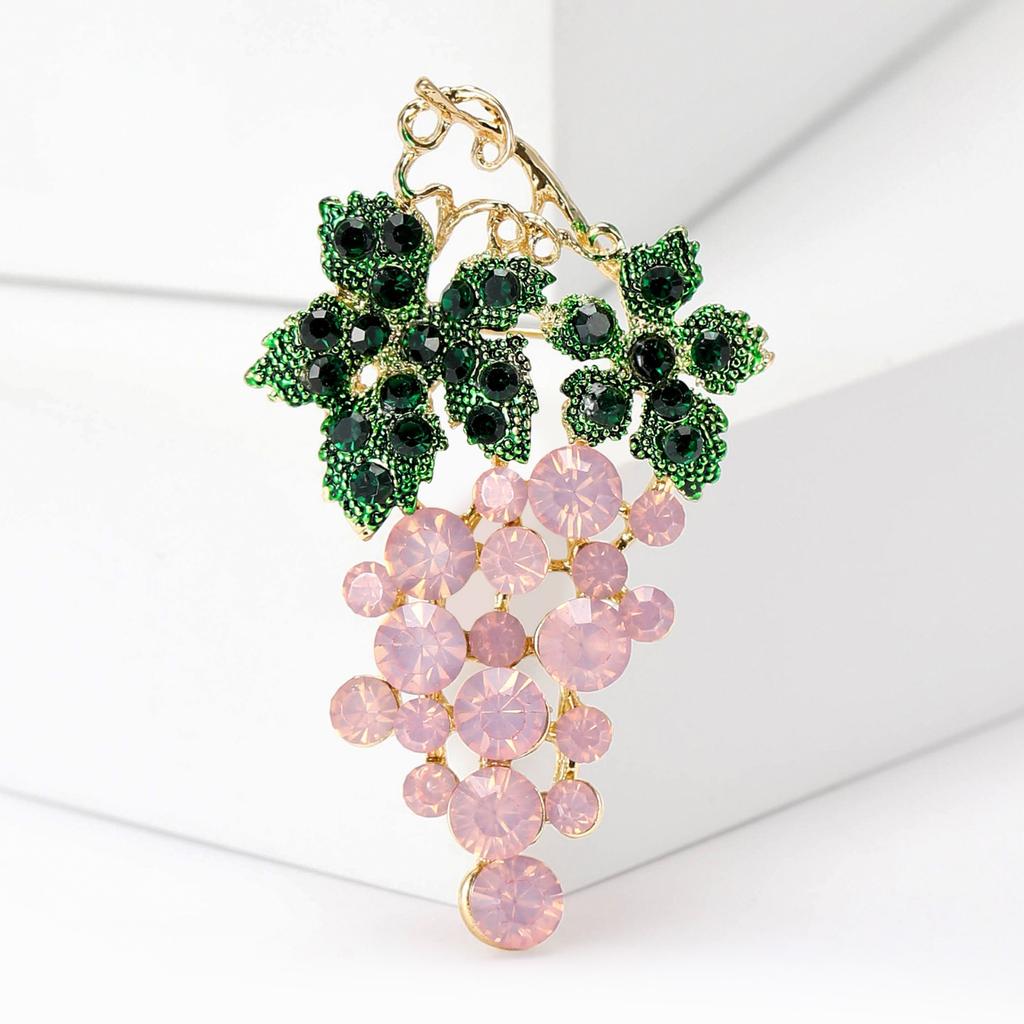 Rhinestone Four-Leaf Brooch