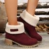 Женская обувь 2024 Бренд Слипоны Женские ботинки Модные Короткий плюш Повседневные ботинки Женские Зимние С отворотом Большой размер Зимние ботинки