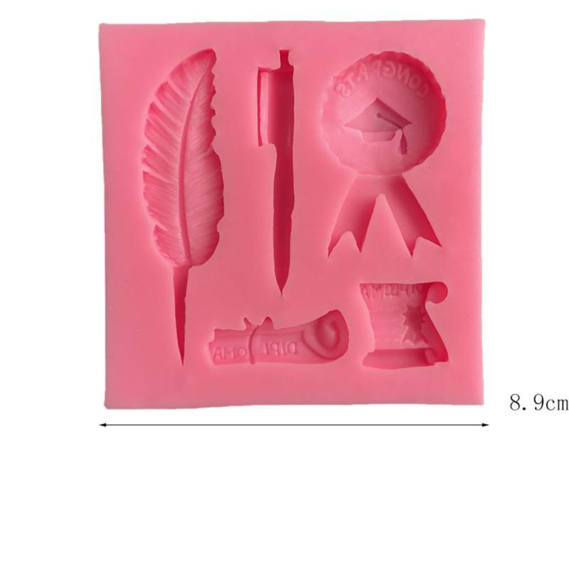 Силиконовая форма, выпускная крышка, сертификат, моделирующая формы для помадки для поздравлений, поздравления с выпускным