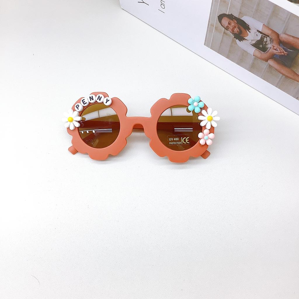 Fashion Children'S Sunglasses Flowers Cute Travel Concave Shape Sunscreen Uv Protection Baby Sunglasses Glasses