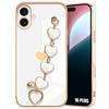 Case - Luxury - for iPhone 16 Plus - Silicone TPU - Anti-Scratch - Ultra Slim - Heart Bracelet