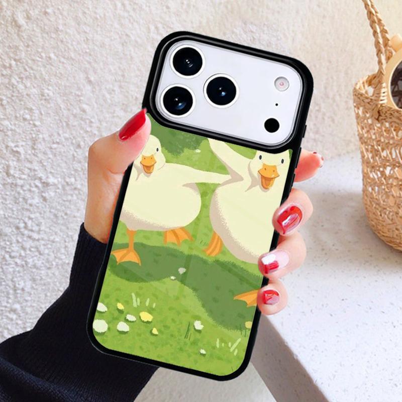 Мультяшный Милый Гусь Чехол для Телефона Для iPhone 17 Air 16 15 14 13 12 11 Pro Max Plus