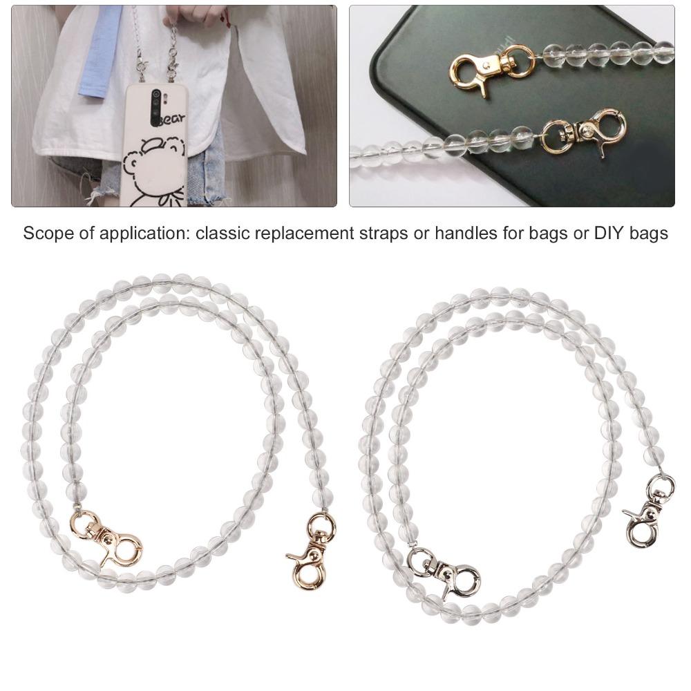 2 шт. Металлическая цепочка для сумки Цепочка Прозрачный кошелек Цепочки с бусинами Ассорти Кошелек Ремешок Аксессуары для сумок