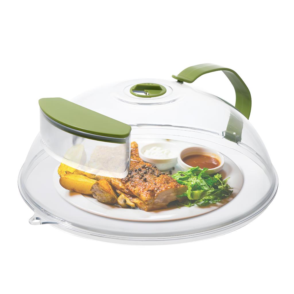 Крышка от брызг в микроволновой печи для еды - прозрачная крышка от брызг для микроволновой печи с ручкой /