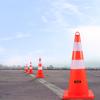 Safety Cones, 6 x 28\" Traffic Cones, PVC Orange Construction Cones, 2 Reflective Collars Traffic Cones with Weighted Base and Hand-Held Ring Used for