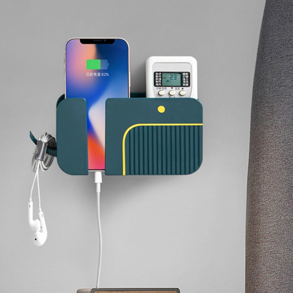 Wall Mounted Mobile Phone Storage Rack Mobile Phone Charging Holder  Bedroom Bathroom Kitchen