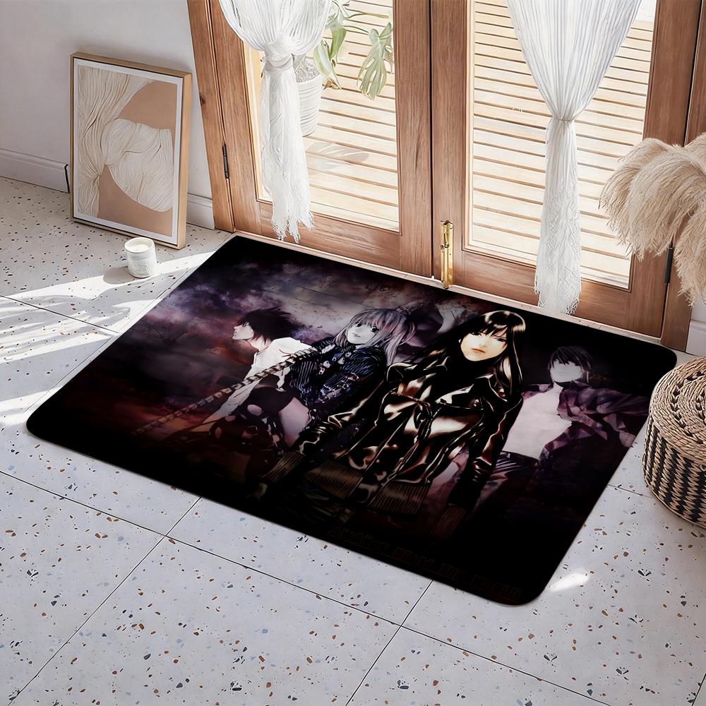 Hot Anime D Death N Note Floor Mat Eco Flannel Doormat Non Slip Odorless Indoor Floor Rug Soft Short Plush Home Mat
