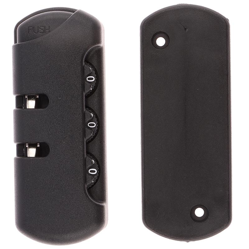 Для дорожного багажа чемодан код противоугонный фиксированный замок тяга цепи сумка аксессуары черный пластиковый 3-значный кодовый замок