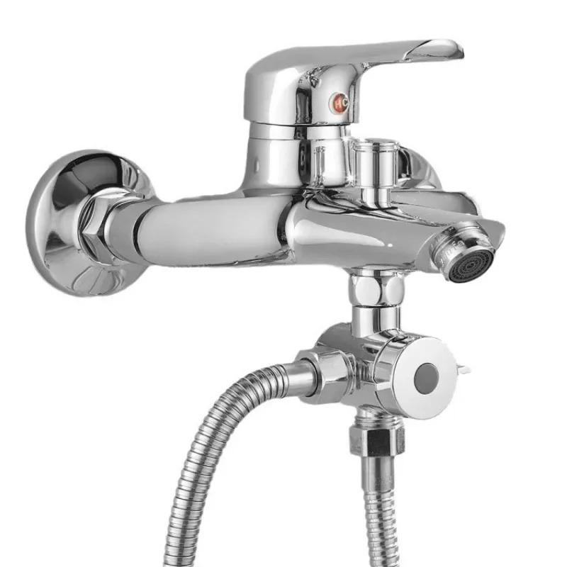 New G1/2 Inch Connector Bathroom Accessories 3 Way Adjustable Shower Head Diverter Valve 3 Mode Switch Adapter Brass 1pcs