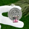 Sisters Day Deal Radiant Rhodonite Stone 925 Sterling Silver Engagement Pendant