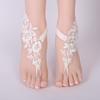 Sexy Wedding Foot Chain White Barefoot Sandals Beach Anklet Jewelry Wedding Shoe Lace 1pair /Set 002
