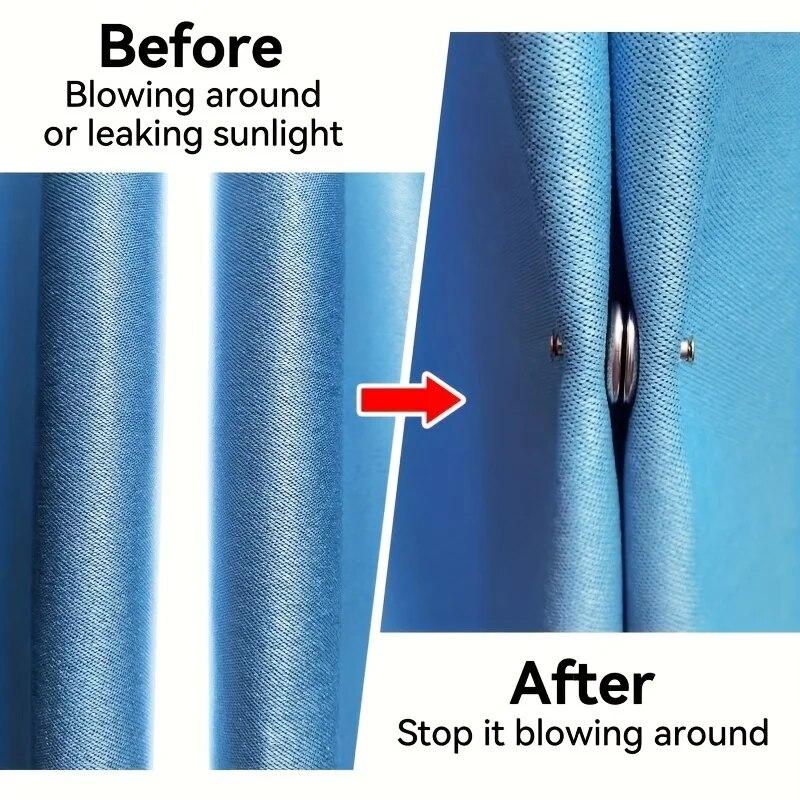 1/5/10/20 Pairs Metal Magnetic Curtain Holdabcks Button Holders Detachable Room Curtains Closure Clip Curtain Buckle