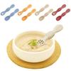2Pcs Baby Feeding Spoons Dual Head Silicone Weaning Spoon for Infants Training Spoon BPA-Free Toddler Utensils