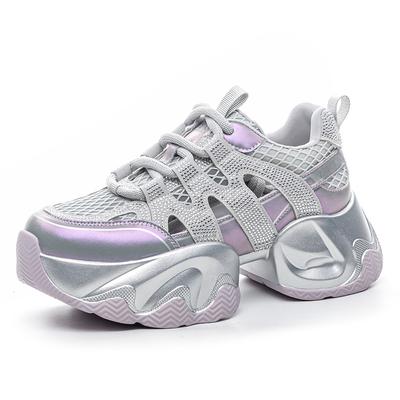 Мода Высокое Качество 7СМ Личность Дышащие Массивные Женские Новые Кроссовки Высокая Платформа Летние Повседневные Сандалии Папины Кроссовки Zapatillas Mujer