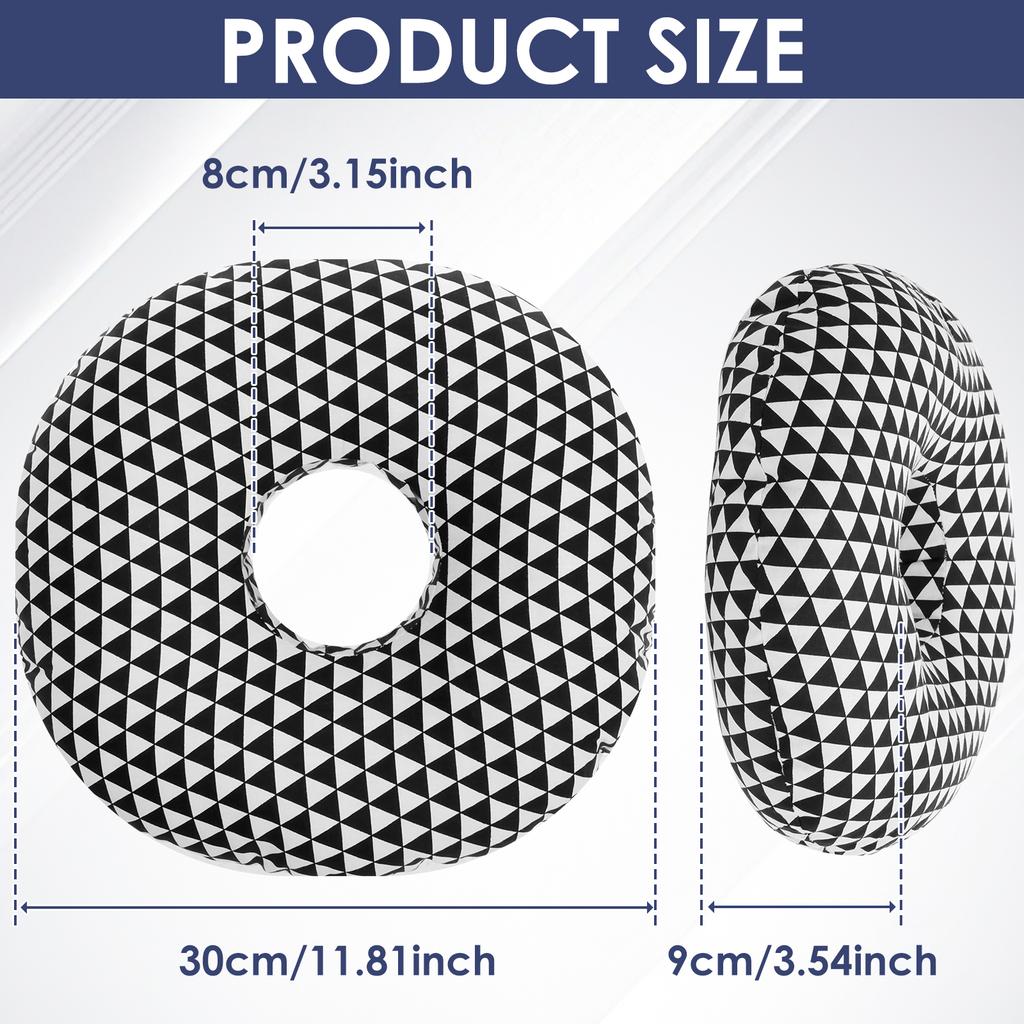 Ear Piercing Pillow Polyester Side Sleeper Donut Ear Pillow with Hole Round Pressure Relief Ear Guard Pillow Hollow Seat Cushion