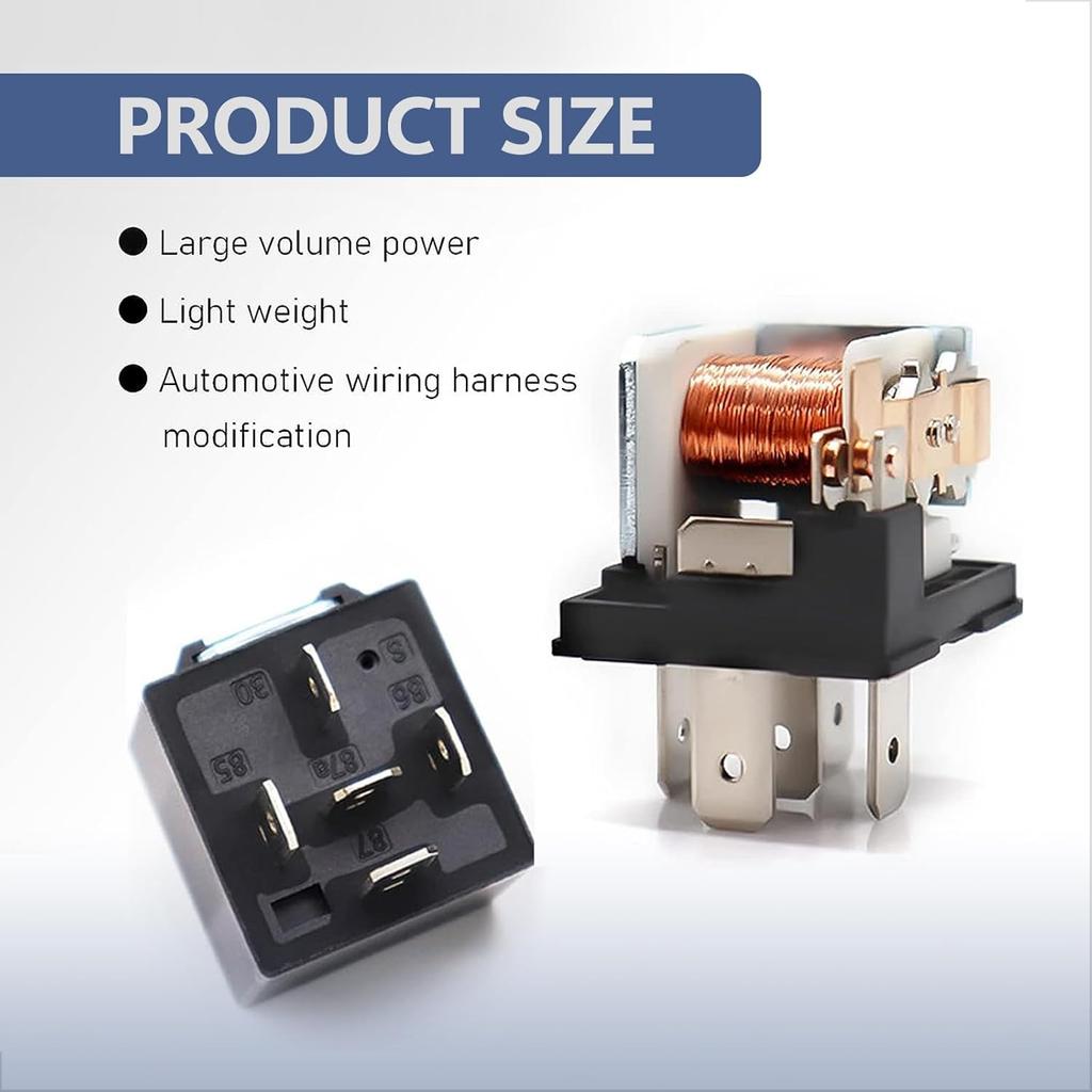Gunhunt 4 PCS 40A Automotive Relays, Car Relay Switch, 5 Pin Relay, 12V Waterproof Car Relays, Trim System Components, Replacement For Car Boat
