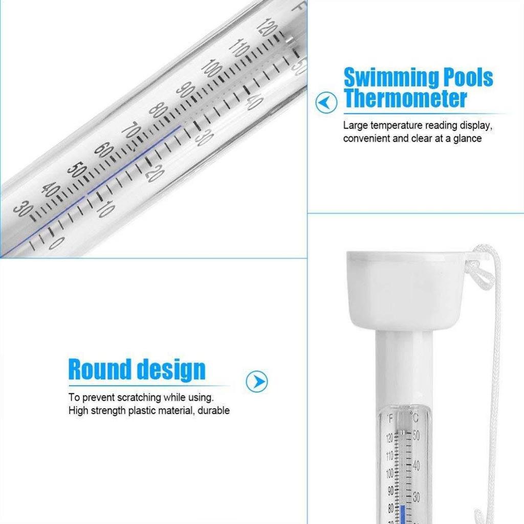 Waterproof Pool Temperature Gauge Floating Water Temperature Measuring Tool Pond Water Temperature Sensor For Swimmers Backyard