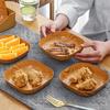 Блюдо для вертела из кости, кухонное, под дерево, пластик, квадратная тарелка, сухофрукты, фруктовый торт, закуски, тарелки, посуда для закусок, миска, тарелка, столовая посуда