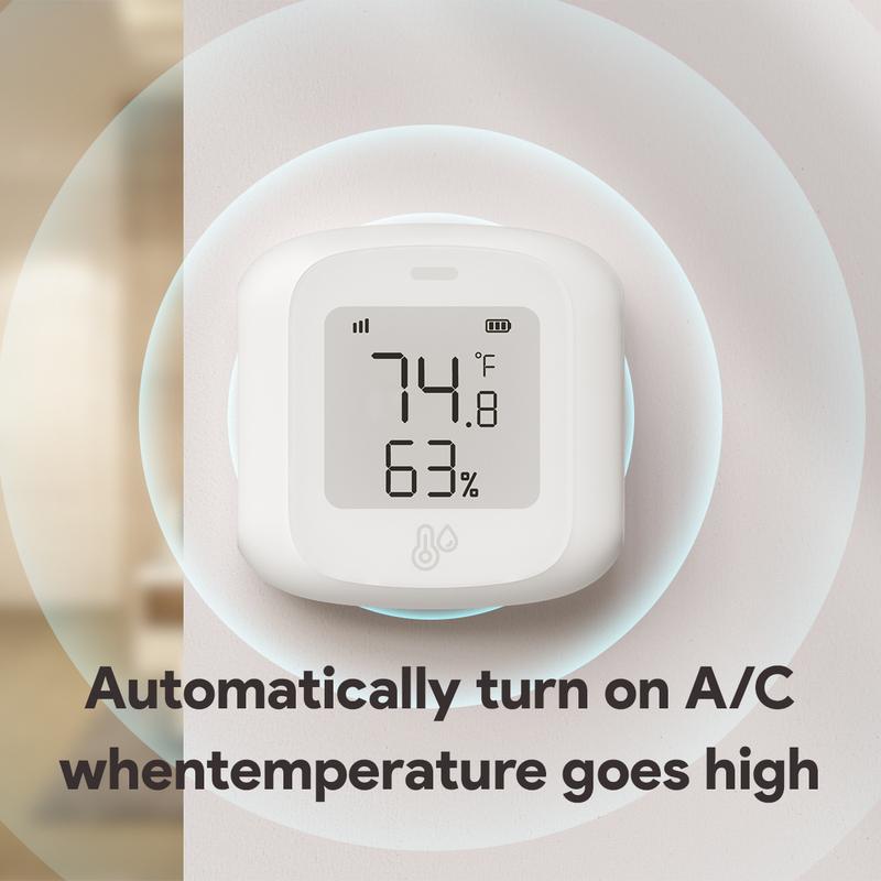 ZigBee / WIFI Temperature Humidity Sensor For Tuya LED Screen Smart Linkage Thermo-hygrome Voice Control For Google Home Alexa