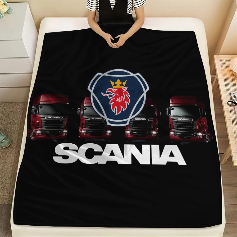 Scania logo,pattern Flannel Blanket, High quality Comfortable for All Seasons, Home Decor, Warmth and Comfort, Perfect for Gifts.