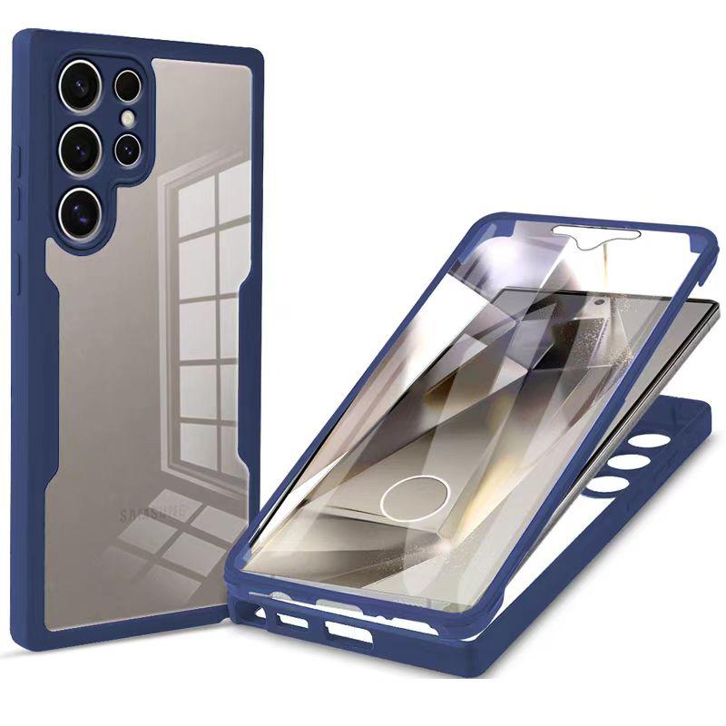 Чехол с полной защитой 360 для Samsung Galaxy S22 Ultra S21 S22 Plus A51 A72 A52 A32 A12 M12 A53 A33 Двусторонний ТПУ чехол для телефона