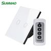 Crystal Glass Panel Gold 2 Way Z Wave Wall Switch Lighting Remote Control Switch Light Touch Switch 10000times SM-Y601 A7 CN;GUA