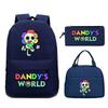 Новый мерч игры Dandy's world, персонализированная печать, школьный рюкзак из трех предметов для начальной и средней школы